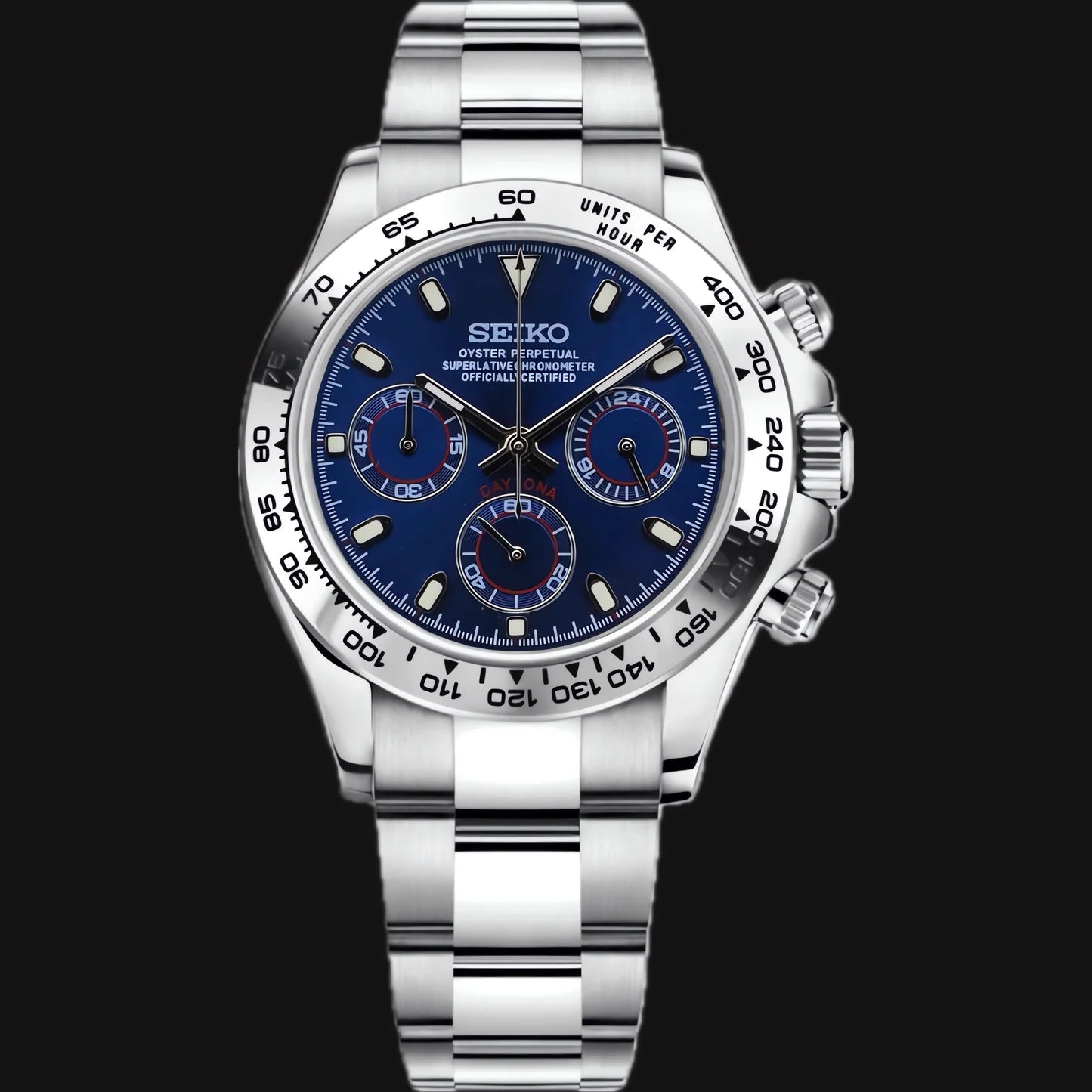 Seiko Daytona Silver Blue