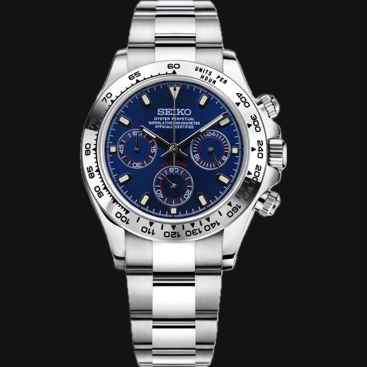 Seiko Daytona Silver Blue
