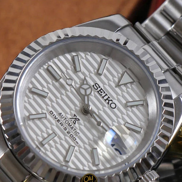 Seiko Datejust Honeycomb White