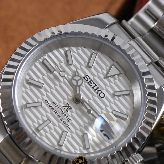 Seiko Datejust Honeycomb White