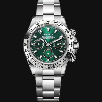 Seiko Daytona Silver Green