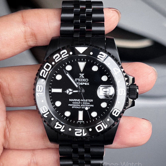 Seiko GMT Triple Black