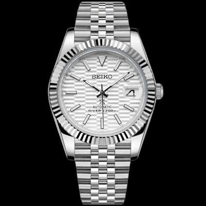 Seiko Datejust Honeycomb White