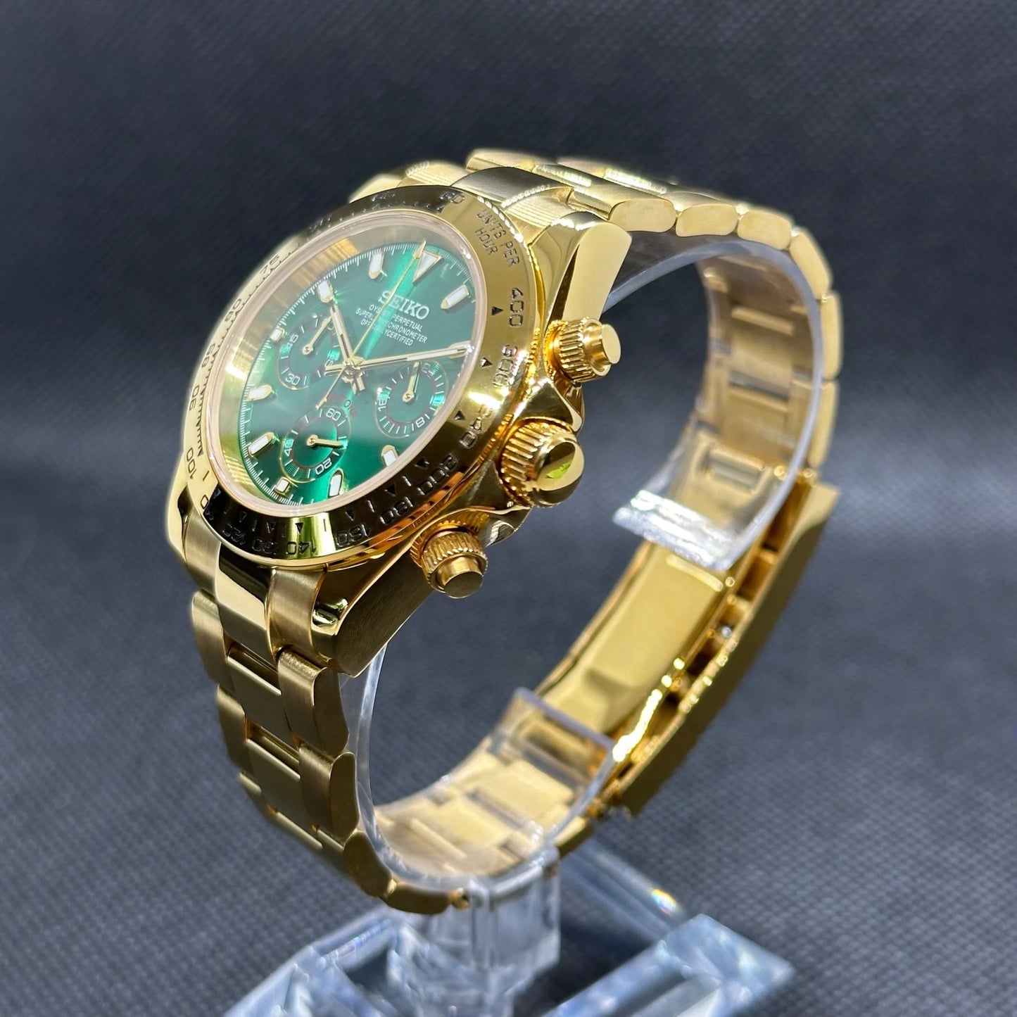Seiko Daytona Gold Green